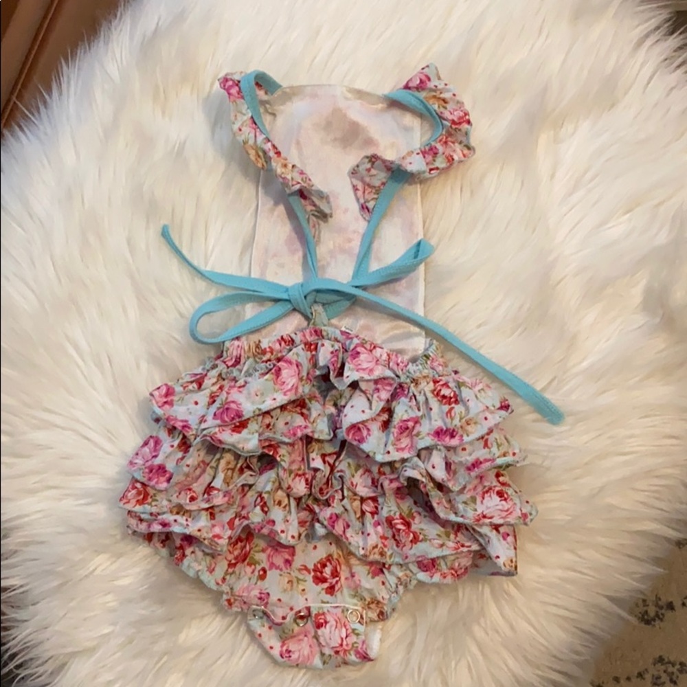 Beautiful floral ruffle butt bubble